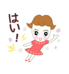 お茶目ガールるるちゃん挨拶＆楽しい言葉（個別スタンプ：8）