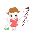お茶目ガールるるちゃん挨拶＆楽しい言葉（個別スタンプ：16）