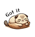 猫(マンチカン)情が可愛い英語スタンプ（個別スタンプ：7）