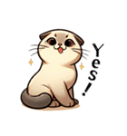 猫(マンチカン)情が可愛い英語スタンプ（個別スタンプ：10）