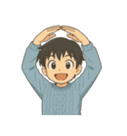 毎日つかえる！男の子と女の子のスタンプ（個別スタンプ：34）