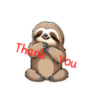 thank youナマケモノ（個別スタンプ：1）