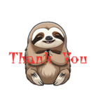 thank youナマケモノ（個別スタンプ：2）