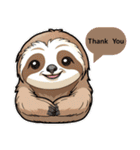 thank youナマケモノ（個別スタンプ：4）