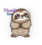 thank youナマケモノ（個別スタンプ：7）