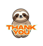 thank youナマケモノ（個別スタンプ：8）