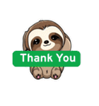 thank youナマケモノ（個別スタンプ：9）