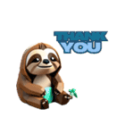 thank youナマケモノ（個別スタンプ：10）