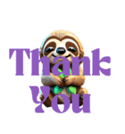 thank youナマケモノ（個別スタンプ：11）