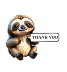 thank youナマケモノ（個別スタンプ：12）