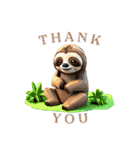 thank youナマケモノ（個別スタンプ：14）