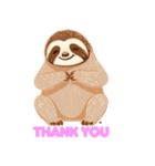 thank youナマケモノ（個別スタンプ：18）