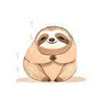 thank youナマケモノ（個別スタンプ：21）