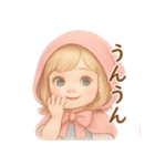 プチポペット 毎日使える♪赤ずきんちゃん（個別スタンプ：5）