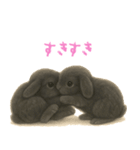 ふわふわロップイヤーラビット（個別スタンプ：4）