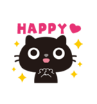 黒ねこのニャンタ_こころ模様（個別スタンプ：9）