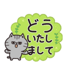 サバトラのカラフル敬語（個別スタンプ：12）