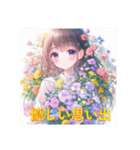 花と少女と色んな花言葉（個別スタンプ：8）