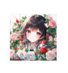 花と少女と色んな花言葉（個別スタンプ：24）