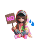 ネオンカラーの女の子の日常❤️（個別スタンプ：7）