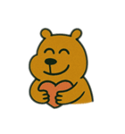 色んな表情するカピパラ（個別スタンプ：4）