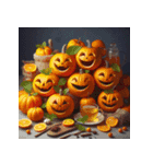 ニコニコハロウィンスタンプ（個別スタンプ：1）