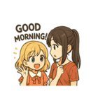 かわいい 日本とアメリカ仲良しスタンプ（個別スタンプ：4）