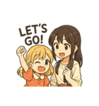 かわいい 日本とアメリカ仲良しスタンプ（個別スタンプ：7）