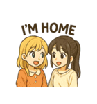 かわいい 日本とアメリカ仲良しスタンプ（個別スタンプ：11）