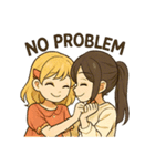 かわいい 日本とアメリカ仲良しスタンプ（個別スタンプ：17）