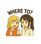 かわいい 日本とアメリカ仲良しスタンプ（個別スタンプ：20）