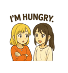 かわいい 日本とアメリカ仲良しスタンプ（個別スタンプ：22）