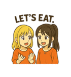 かわいい 日本とアメリカ仲良しスタンプ（個別スタンプ：23）