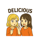 かわいい 日本とアメリカ仲良しスタンプ（個別スタンプ：24）