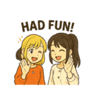 かわいい 日本とアメリカ仲良しスタンプ（個別スタンプ：27）