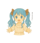 青髪ツインちゃんの日常（個別スタンプ：2）