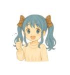 青髪ツインちゃんの日常（個別スタンプ：5）