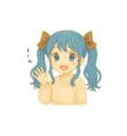 青髪ツインちゃんの日常（個別スタンプ：8）