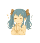 青髪ツインちゃんの日常（個別スタンプ：9）