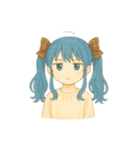 青髪ツインちゃんの日常（個別スタンプ：11）