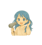 青髪ツインちゃんの日常（個別スタンプ：14）