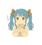 青髪ツインちゃんの日常（個別スタンプ：15）