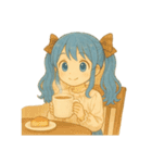青髪ツインちゃんの日常（個別スタンプ：20）