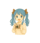 青髪ツインちゃんの日常（個別スタンプ：25）
