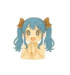 青髪ツインちゃんの日常（個別スタンプ：26）