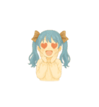 青髪ツインちゃんの日常（個別スタンプ：27）