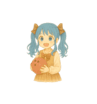 青髪ツインちゃんの日常（個別スタンプ：28）