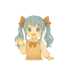 青髪ツインちゃんの日常（個別スタンプ：29）