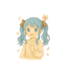 青髪ツインちゃんの日常（個別スタンプ：32）