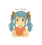 青髪ツインちゃんの日常（個別スタンプ：35）